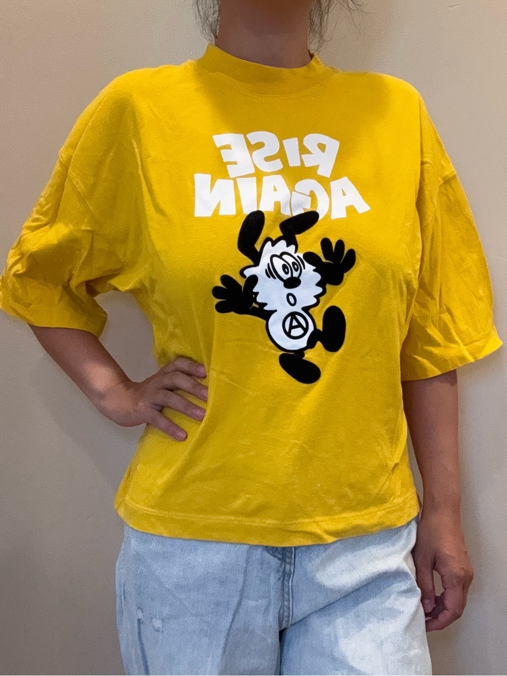 Uniqlo Graphic 'Rise Again' Cartoon Tee